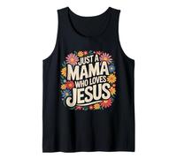Solo una mamá Que ama a Jesús Flower Camiseta sin Mangas
