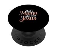 Solo una mamá que ama a Jesús PopSockets PopGrip Adhesivo
