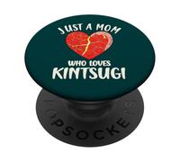 Solo una mamá Que ama el Arte de cerámica Japonesa Kintsugi PopSockets PopGrip Adhesivo