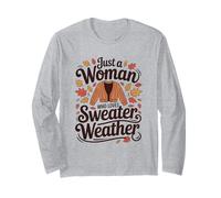 Solo una Mujer a la Que le Encanta el Clima de suéteres en otoño Manga Larga