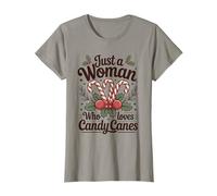 Solo una Mujer a la Que le encantan los Bastones de Caramelo de Navidad Camiseta