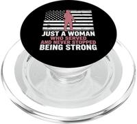 Solo una Mujer Que sirvió y Nunca dejó de ser Fuerte PopSockets PopGrip para MagSafe