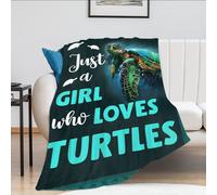 Solo una nia que ama la manta de las tortugas decoracin de tortuga marina de la tina del mar, arroja regalos de manta para nias sper clidas suav