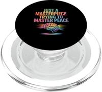 Solo una obra maestra tratando de dominar la salud mental de la paz PopSockets PopGrip para MagSafe
