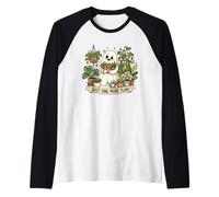 Solo Una Planta Más Fantasma Kawaii Lindo Amante De Las Camiseta Manga Raglan