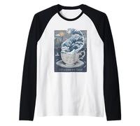 Solo una tormenta en una taza de té - Surrealista bienestar mental Camiseta Manga Raglan