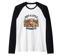 Solo una vaquilla Graciosa y un Poco dramática de Vaca de Las Tierras Altas Camiseta Manga Raglan