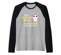 Solo verrückte hier komm Einhorn wir gehen Camiseta Manga Raglan
