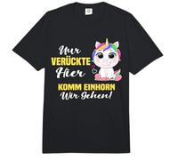 Solo verrückte hier komm Einhorn wir gehen Comfort Colors Adult Heavyweight T-Shirt