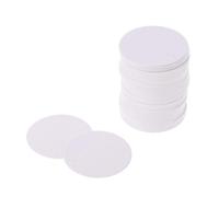 Solo y 100 etiquetas de cartón Kraft en blanco - Colgante con etiqueta de papel de regalo - Etiquetas volantes para tarjetas de favor de boda, bautizo, cumpleaños, etiqueta de bricolaje - 4 cm redonda