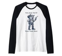 Solo Yee'd tu último Haw Cowboy Rock Hyrax Awawa Camiseta Manga Raglan
