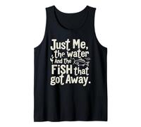Solo yo, el Agua y el pez Que se escapó: Divertida Pesca Camiseta sin Mangas
