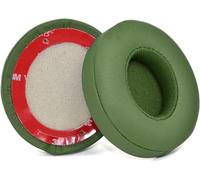 Solo3 - Almohadillas de repuesto para auriculares inalámbricos Beats Solo 2 y Solo 3, almohadillas de espuma viscoelástica con piel de proteína suave (verde)