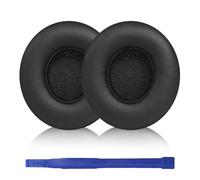 Solo4 - Almohadillas de repuesto compatibles con auriculares inalámbricos Beats Solo 4, hechas de piel de proteína suave, aislamiento de sonido, espuma viscoelástica (azul pizarra)