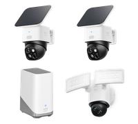 SoloCam S340*2 + Cámara con Foco de Luz E340 + HomeBase S380 Bianco
