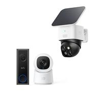 SoloCam S340+eufy Security Videoportero C30+Security Cámara de Interior C210