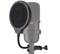 SoloCast - Máscara de filtro para micrófono HyperX SoloCast, parabrisas de 3 capas de 4 pulgadas con clip flexible de cuello de cisne de 360° SUNMON