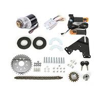 SOLOCJNL Juego de conversión de bicicleta eléctrica, 36 V, 350 W, kit de conversión de bicicleta eléctrica, motor de cepillo y rueda libre, DIY bicicleta eléctrica