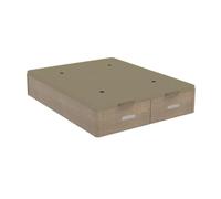 SoloDuerme | Canapé Abatible con Cajones Frontales 150x190cm Classy con Gran Capacidad de Almacenamiento (Roble con Base 3D Beige)