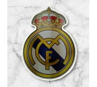 SOLOLED Real Madrid Escudo Iluminado, Emblema Deportivo Decorativo, Azul y Blanco con Corona Dorada, regaló, futbol,liga medidas 40 x 30 cm metacrilto vinilo neon led