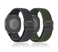 SOLOLUP 2 Piezas Un Clic Trenzadas Correas para Samsung Galaxy Watch 8/8 Classic Band 40mm 44mm 46mm,Stretchy Nailon Tela Pulsera Cierre de Paracaídas Deportiva Correa para Samsung Watch 8/8 Classic