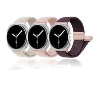 SOLOLUP 3Pack Correa Magnética Trenzadas para Samsung Galaxy Watch 8 40mm 44mm/8 Classic Band 46mm Hombre Mujer,Correas Tejido Nailon Elástico Magnéticas Deportiva Pulsera para Samsung 8/8 Classic