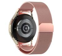 SOLOLUP Correa de Metal para Samsung Galaxy Watch 6 40 mm 44 mm/Galaxy Watch 6 Classic 43 mm 47 mm, Correa de Magnético de Acero Inoxidable Banda de Recambio para Mujeres Hommes,Rosa rosado