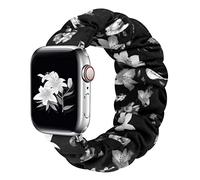 SOLOLUP Correa Scrunchie Compatible con Apple Watch Banda 40mm 41mm 42mm 38mm 44mm 45mm 46mm 49mm Mujer,Pulsera Elástica Nailon Correa para iWatch SE 3/2 Series 11 10 9 8 7 6 5 4 3 Ultra 3/2