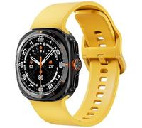 SOLOLUP Galaxy Watch Ultra 47mm Correa,Correa de Silicona para Samsung Galaxy Watch Ultra 47mm,One Click Correas Deportivas Repuesto Banda para Galaxy Watch 7 Ultra 47mm Mujeres/Hombres,Amarillo