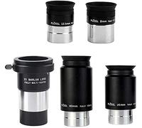 SOLOMARK 1.25", 6mm, 12.5mm, 32mm, 40mm Plossl telescopio Ocular y 2X Lente Barlow, proporcionan el Campo de visión más Amplio Junto con nitidez Adicional