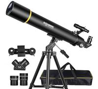 SOLOMARK Telescopio astronómicos para Adultos, profesionales de refracción 900 mm para niños y principiantes, telescopios de viaje portátiles compactos con paquetes