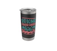 Solong Kindergarten Hello Summer Funny Back To School Kids Vaso térmico de acero inoxidable de doble pared