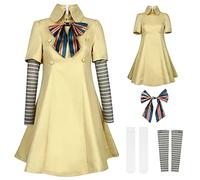 Solorass Disfraz Megan Niña Disfraz de Halloween Niña Niño Muñeca Asesina Uniforme Horror Film Outfit para Halloween (1, 140)