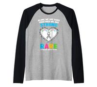 Solos Somos Raros Juntos Somos Enfermedades Raras Día 2026 Camiseta Manga Raglan