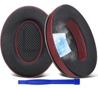 SoloWIT Almohadillas de Gel Refrescante de Repuesto, Almohadillas para Auriculares Bose QuietComfort 35 (QC35) y Quiet Comfort 35 II (QC35 II), Espuma Aislante del Ruido-Borgoña