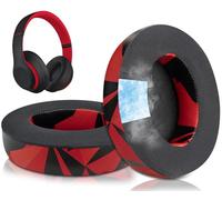 SoloWIT Almohadillas de Repuesto de Gel Refrigerante para Beats Studio 2 & Studio 3 Auriculares Wired & Wireless, Almohadillas con Espuma de Alta Densidad para Aislamiento del Ruido - Rojo Tormenta