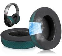 SoloWIT Almohadillas de Repuesto de Gel Refrigerante para Beats Studio 2 & Studio 3 Auriculares Wired & Wireless, Almohadillas con Espuma de Alta Densidad para Aislamiento del Ruido - Verde Oscuro