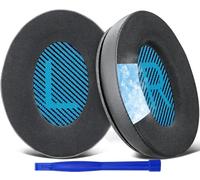 SoloWIT Almohadillas de Repuesto Gel de Refrigeración para Bose, almohadillas para Bose QuietComfort 15 QC15 QC25 QC2 QC35/Ae2 Ae2i Ae2w/SoundTrue & SoundLink Around-Ear & Around-Ear II (azul y negro)