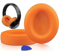 SoloWIT® Almohadillas de Repuesto para Beats Studio 2 & Studio 3 Wireless Wired Auriculares Over-Ear, con Cuero de proteína Suave/Espuma de Memoria de Aislamiento de Ruido-(Naranja)