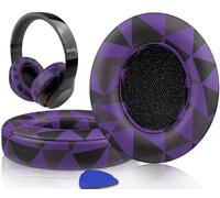SoloWIT® Almohadillas de Repuesto para Beats Studio 3 y 2 Wireless Wired Auriculares Over-Ear, con Cuero de proteína Suave/Espuma de Memoria de Aislamiento de Ruido -(Morado Negro)