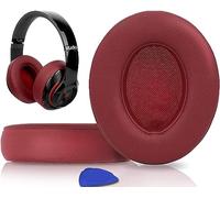 SoloWIT® Almohadillas de Repuesto para Beats Studio 3 y 2 Wireless Wired Auriculares Over-Ear, con Cuero de proteína Suave/Espuma de Memoria de Aislamiento de Ruido-(borgoña)