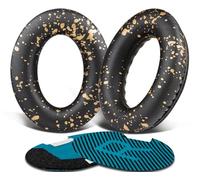 SoloWIT Almohadillas para Bose Auriculares, Cojines de Repuesto para Bose QuietComfort 15 QC15 QC25 QC2 QC35/Ae2 Ae2i Ae2w/SoundTrue & SoundLink Around-Ear & Around-Ear II (Negro Dorado)