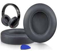 SoloWIT Piel de Cordero Almohadillas Repuesto para Beats Studio 2 & Studio 3 Wired & Wireless Auriculares, Almohadillas Cascos con Espuma con Memoria para Aislamiento del Ruido, Grosor Añadido