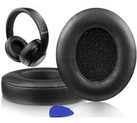 SoloWIT Piel de Cordero Almohadillas Repuesto para Beats Studio 2 & Studio 3 Wired & Wireless Auriculares, Almohadillas Cascos con Espuma con Memoria para Aislamiento del Ruido, Grosor Añadido - Negro