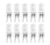 Solryn 10 Piezas Bombilla Halógena G9 40W para Horno, Blanca Cálida 230V Resistente al Calor 500°C, Regulables Bombilla G9 para Horno Microondas Lámparas Apliques
