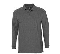 Sols Camisa Polo De Piqué De Manga Larga De Algodón Para Hombre - Sin Logo S-3XL