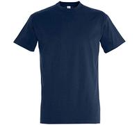 SOLS - Camiseta de Manga Corta Modelo Imperial para Hombre (4XL) (Azul Marino Francés)