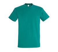 SOLS - Camiseta de Manga Corta Modelo Imperial para Hombre (Grande (L)) (Verde Esmeralda)