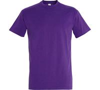 SOLS - Camiseta de Manga Corta Modelo Imperial para Hombre (XXL) (Lila Oscuro)