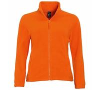 SOLS - Chaquetilla polar con cremallera completa modelo North para mujer (Pequeña (S)/Naranja)